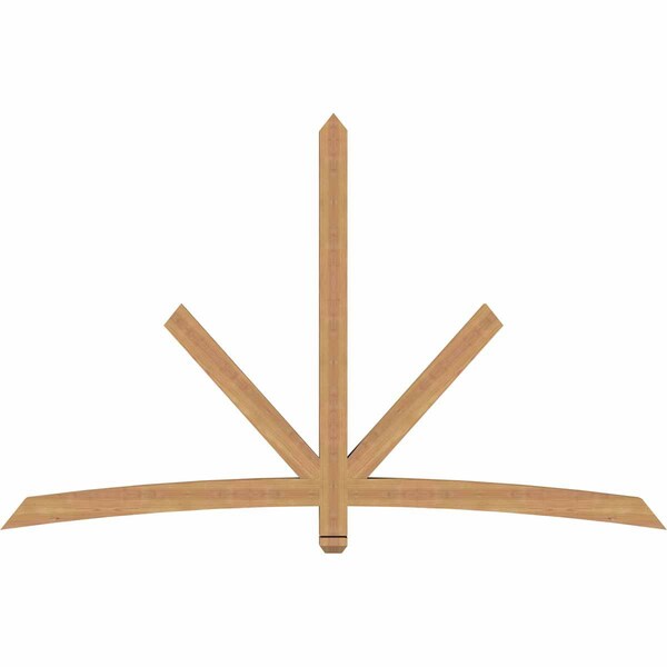 Ekena Millwork Alberta Smooth Timber Gable Bracket, Western Red Cedar, 84"W x 53"H x 3 1/2"D x 3 1/2"F, 15/12 Pitch GBW084X53X0404ALB00SWR - main